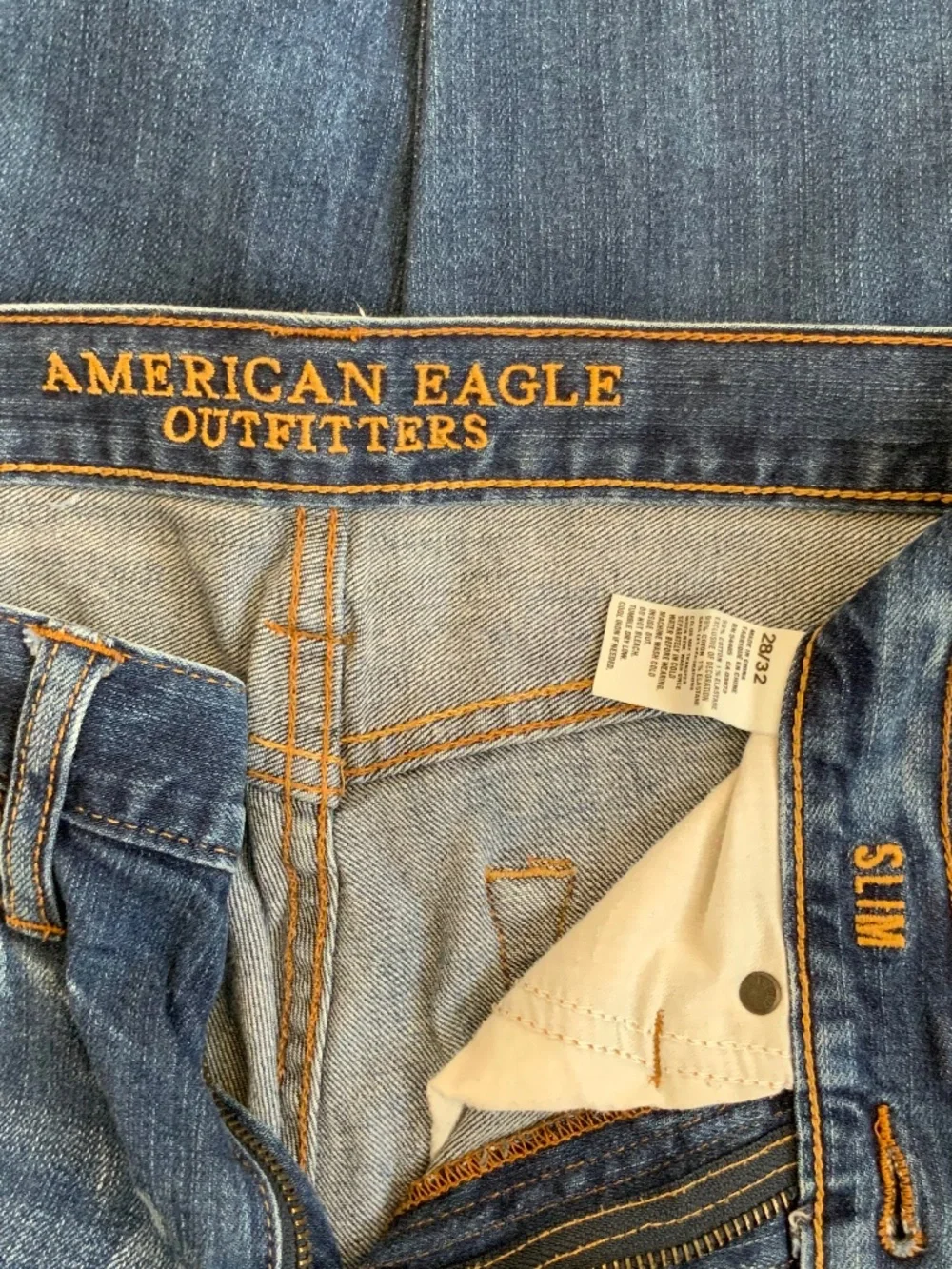 American Eagle Distressed Wash Slim Jeans